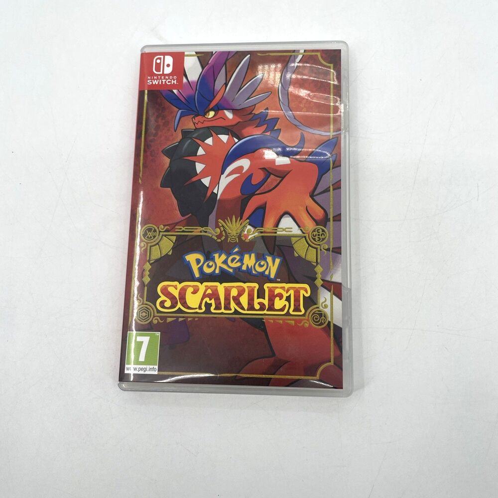 Nintendo Switch Pokemon Scarlet Case Only Pegi Rating Replacement NO GAME